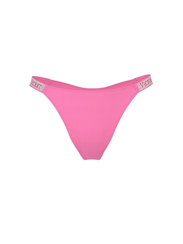 Brazilské kalhotky s pruhy Shine Strap. Produkt je růžové barvy a pochází z kolekce Very Sexy.
