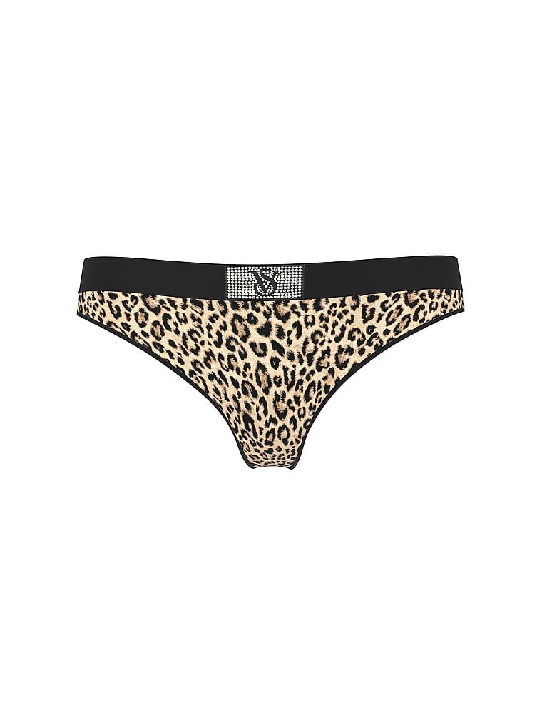 Bavlněná tanga s lesklým logem Shine Patch. Produkt má zvířecí design a pochází z kolekce Cotton.