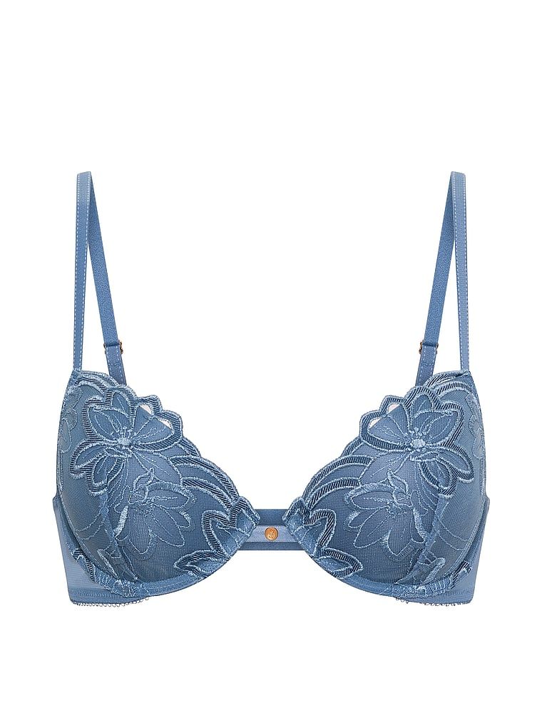 Džínová push-up podprsenka. Produkt je vzorovaný a pochází z kolekce Very Sexy.
