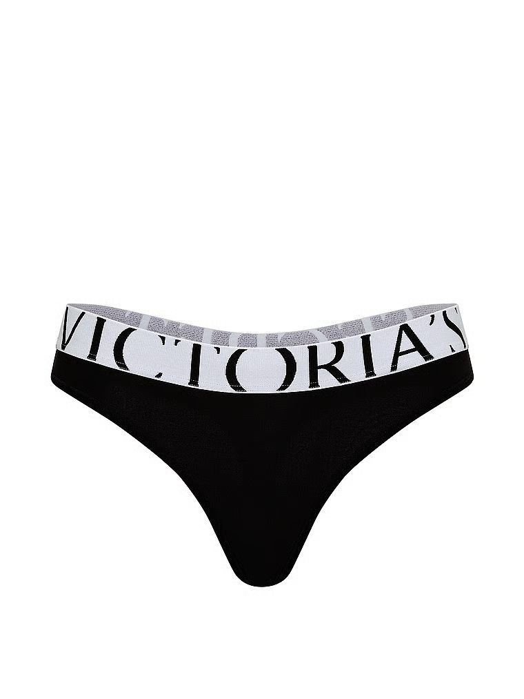 Tanga s logem Cool. Produkt je černý a pochází z kolekce Cotton.