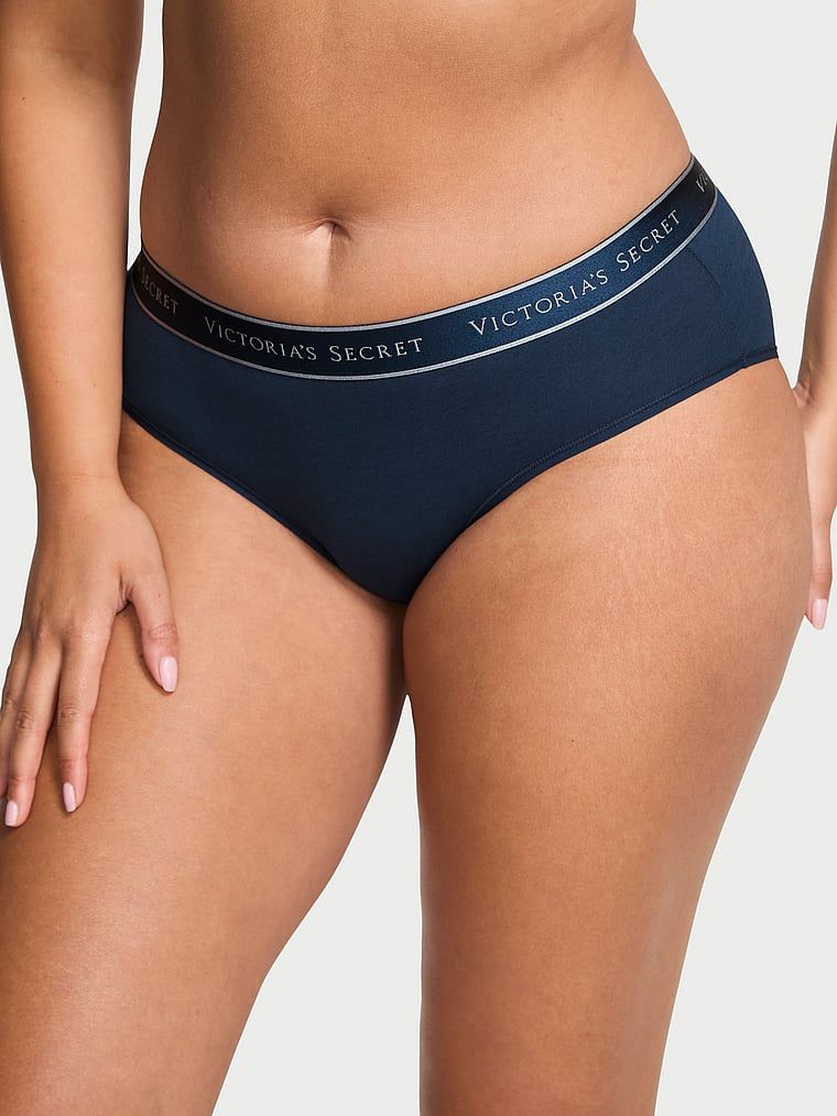 Bavlněné kalhotky s logem Hiphugger v pase. Produkt je modré barvy a pochází z kolekce Cotton.