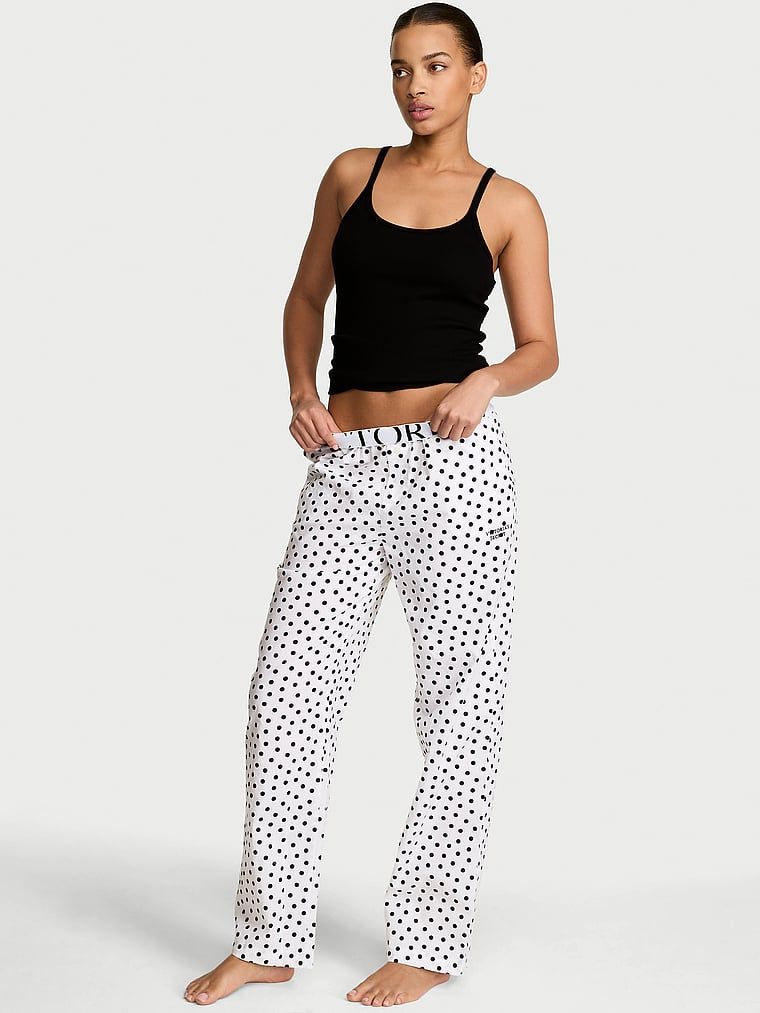 Victoria's Secret Bavlněné pyžamové kalhoty Mix & Match Heritage