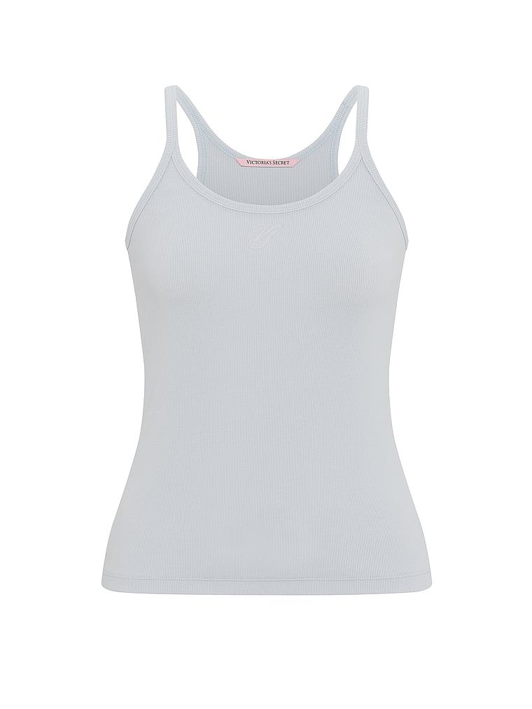 Mix & Match bavlněné noční top. Produkt je modré barvy a pochází z kolekce Victoria's Secret.