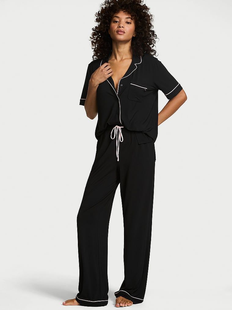 Victoria's Secret SoSoft dlouhé pyžamo z modalu s krátkým rukávem