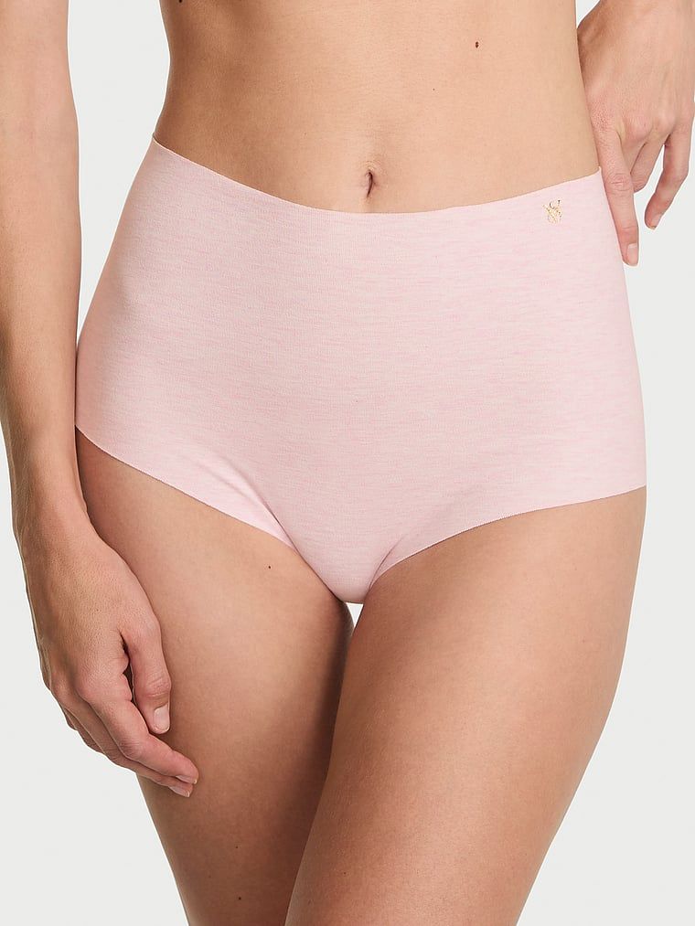 Bavlněné kalhotky Bezešvé kalhotky s vysokým pasem No-Show Briefs. Produkt je růžový a pochází z kolekce No-Show.