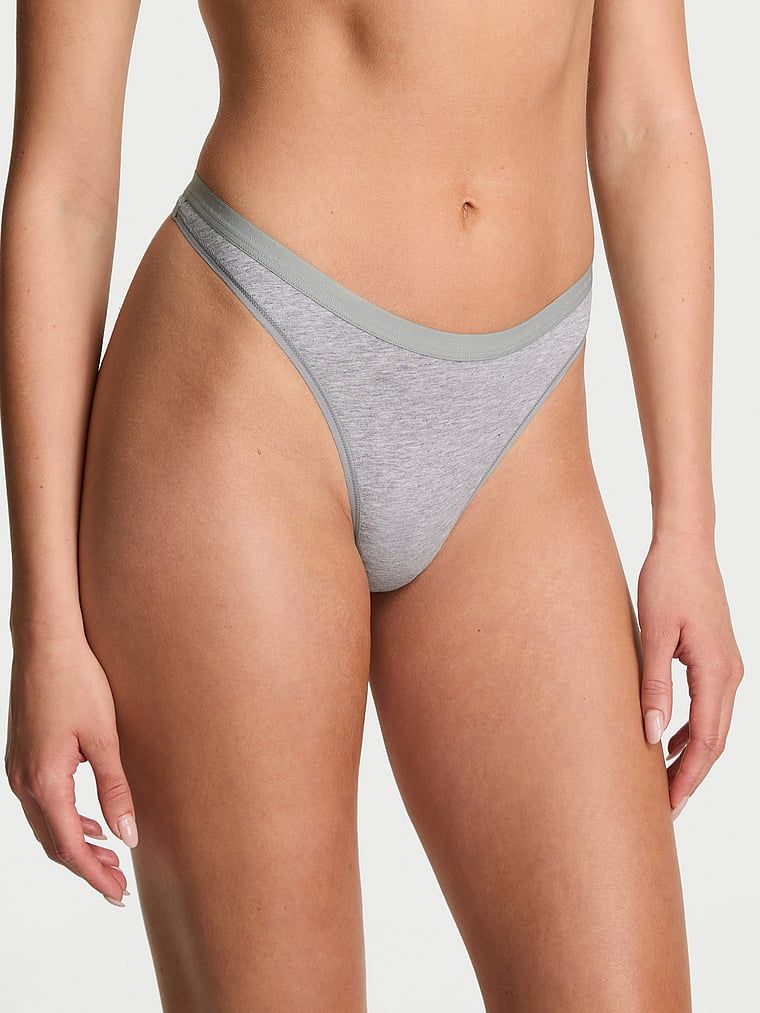 Victoria's Secret Tanga z elastické bavlny vysoko vykrojená