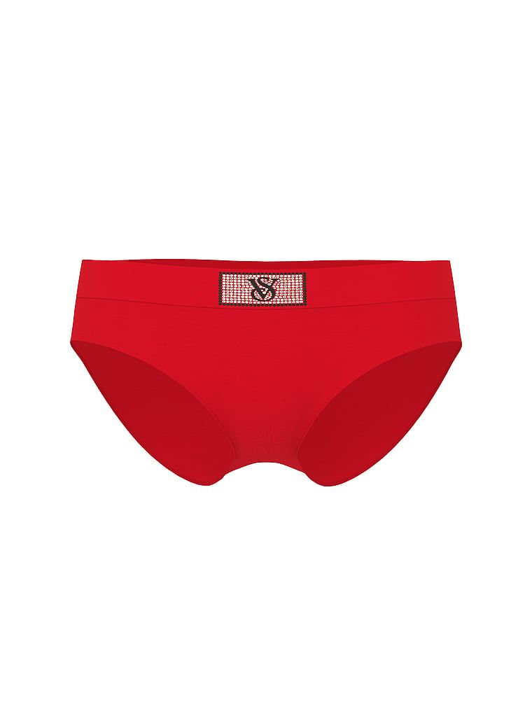 Bavlněné kalhotky s logem Shine Patch Hiphugger. Výrobek je červené barvy a pochází z kolekce Cotton.