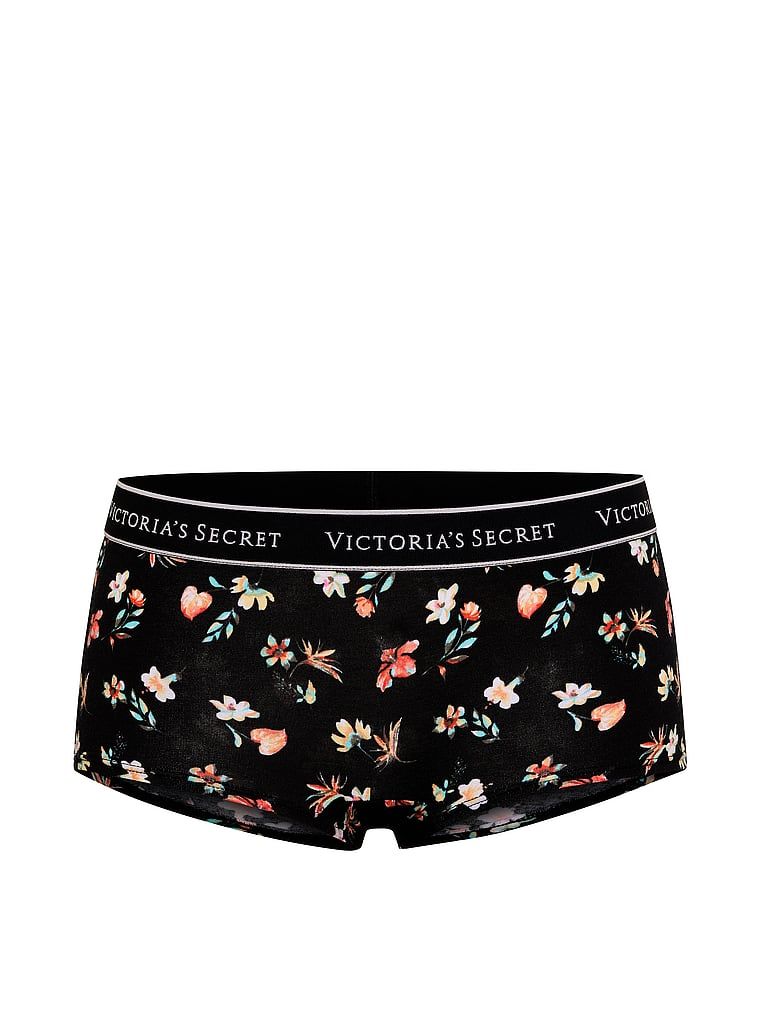 Bavlněné kraťasy s logem v pase Boyshort. Produkt má květinový vzor a pochází z kolekce Cotton.