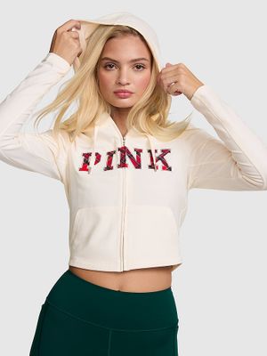 PINK Mikina s kapucí na zip All-Day Cotton