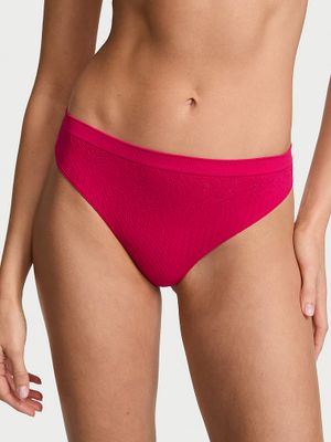 Seamless Bezešvá květinová žebrovaná tanga