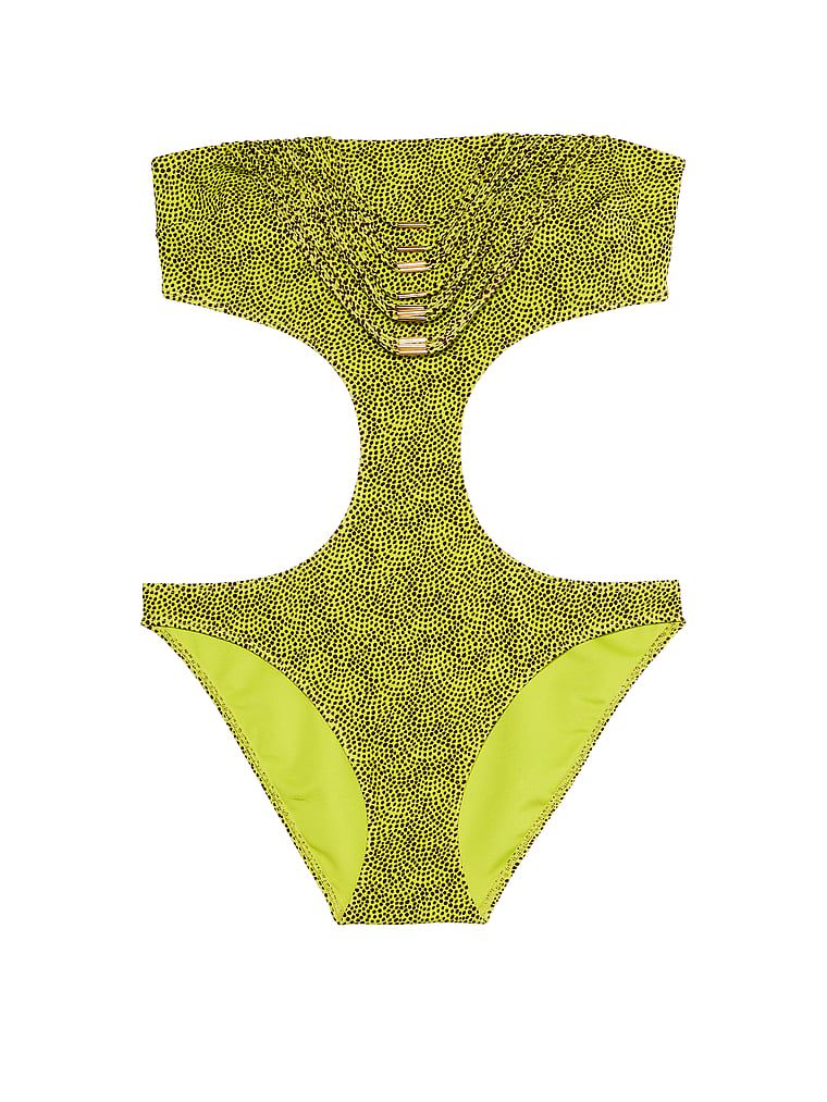 Jednodílné plavky VS Archives Strappy Hardware Monokini. Produkt je vzorovaný a pochází z kolekce Victoria's Secret Swim.