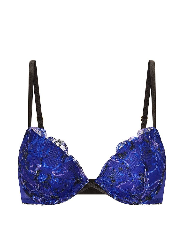 Podprsenka na push-up s flitry Party Floral. Produkt je vzorovaný a pochází z kolekce Very Sexy.