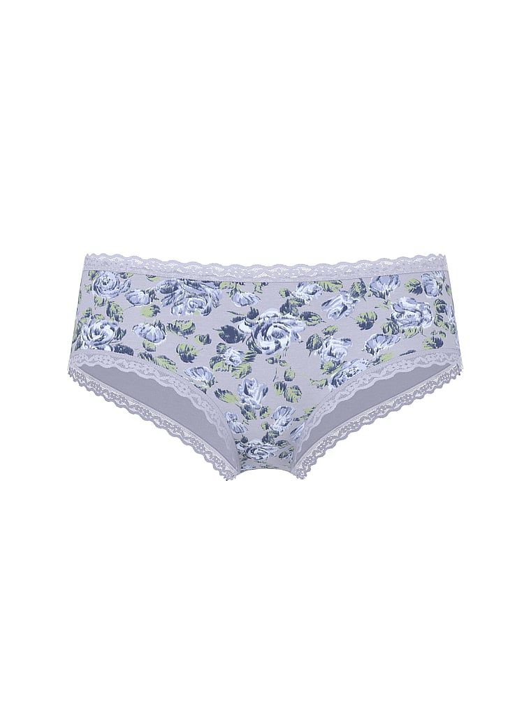 Bavlněné kalhotky s krajkou na okrajích Lace-Waist Cheeky. Produkt má květinový vzor a pochází z kolekce Lace Trim.