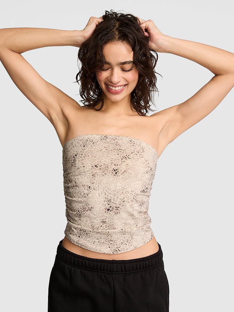 Bandeau top s bočním řasením All-Day Cotton