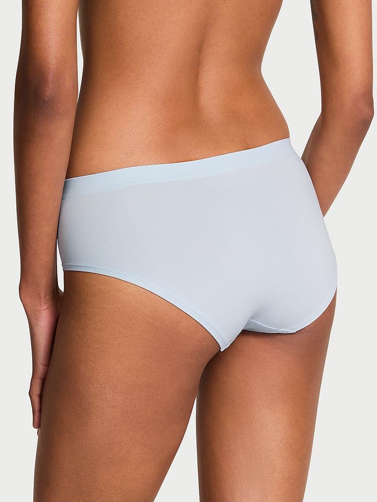 Kalhotky s lesklým logem Seamless Sparkle Hiphugger. Produkt má modrou barvu a pochází z kolekce Bezešvé.