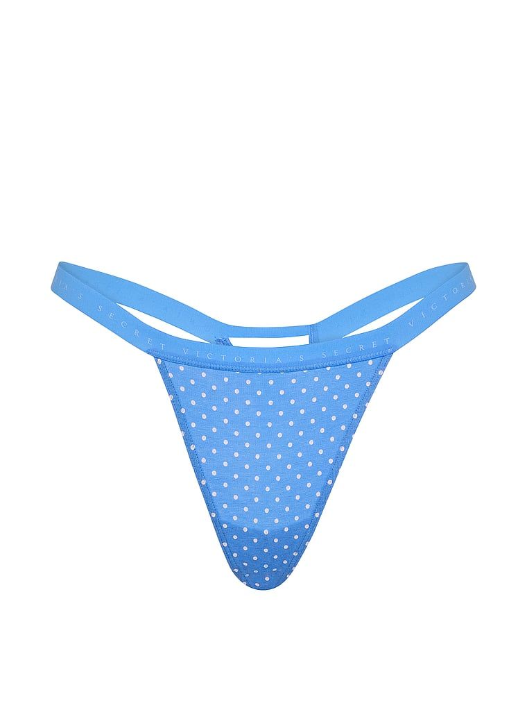 Pružné bavlněné tanga. Produkt je vzorovaný a pochází z kolekce Victoria's Secret.