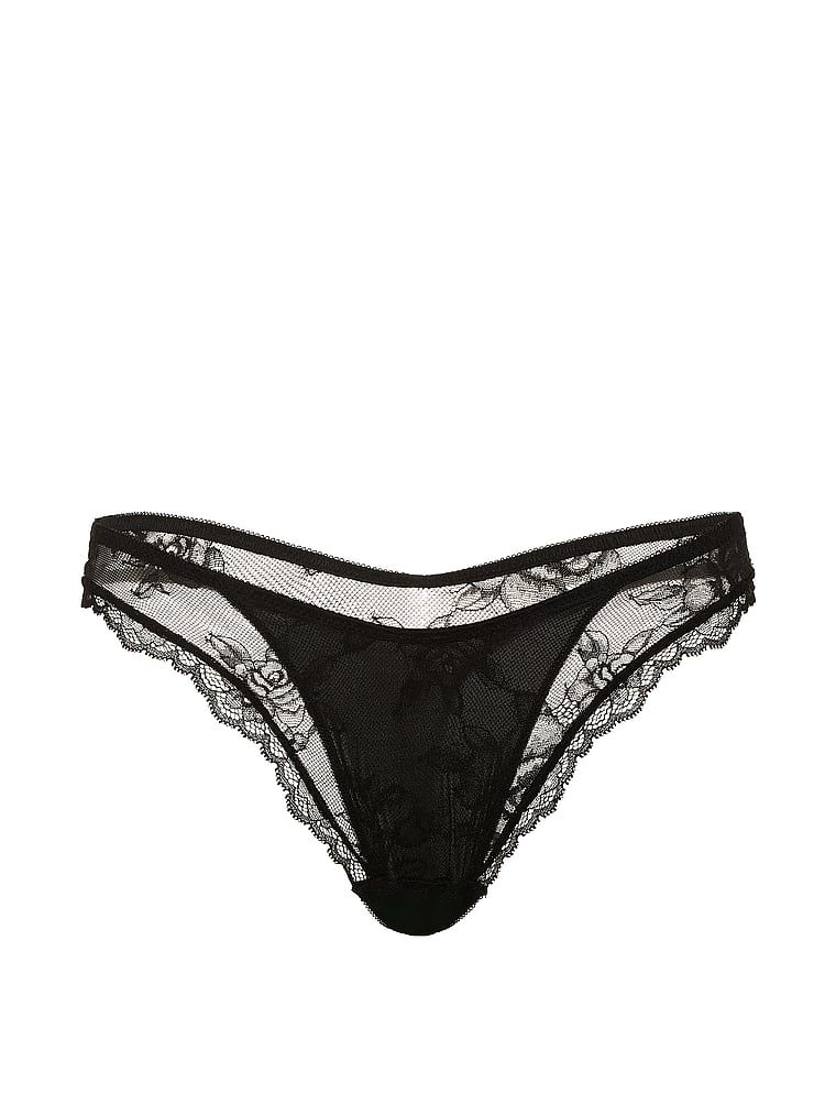 Krajkový překrytý tvar tanga. Produkt je černý a pochází z kolekce Very Sexy.