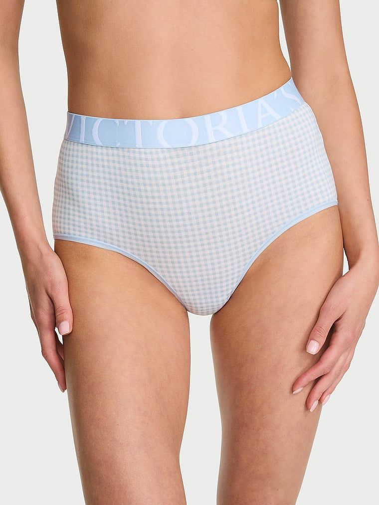 Bavlněné kalhotky s vysokým pasem a explodovaným logem Slipy. Produkt je vzorovaný a pochází z kolekce Cotton.