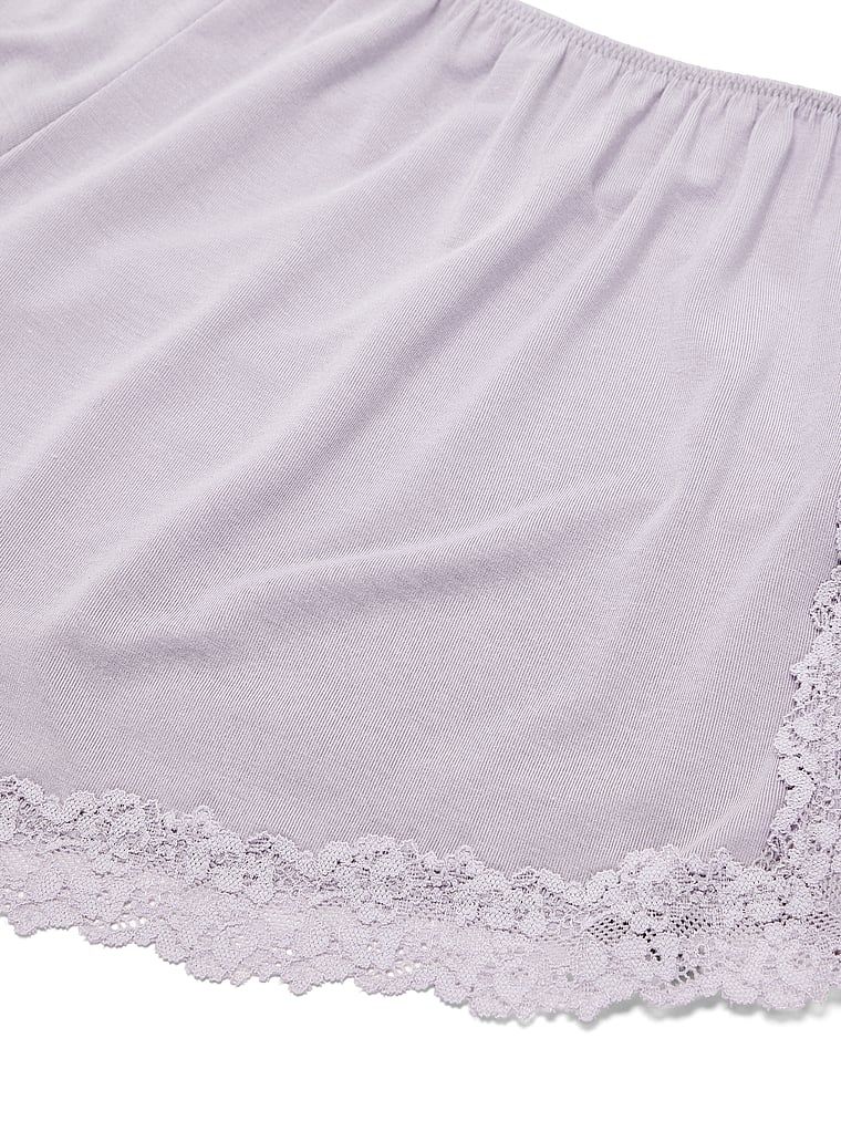 Modální spací sada – top s ramínky a šortky SoSoft. Produkt je fialové barvy a pochází z kolekce Victoria's Secret.