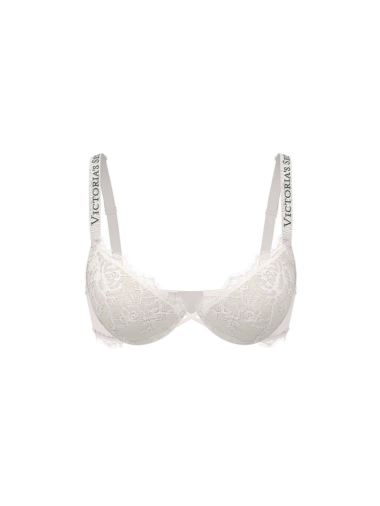 Zvětšovací podprsenka push-up krajka pro 2 velikosti Bombshell Shine Strap. Produkt je šedé barvy a pochází z kolekce Very Sexy.