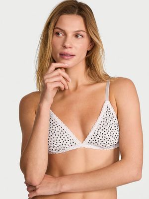 Victoria's Secret Nepodšitá krajková trojúhelníčková braletka