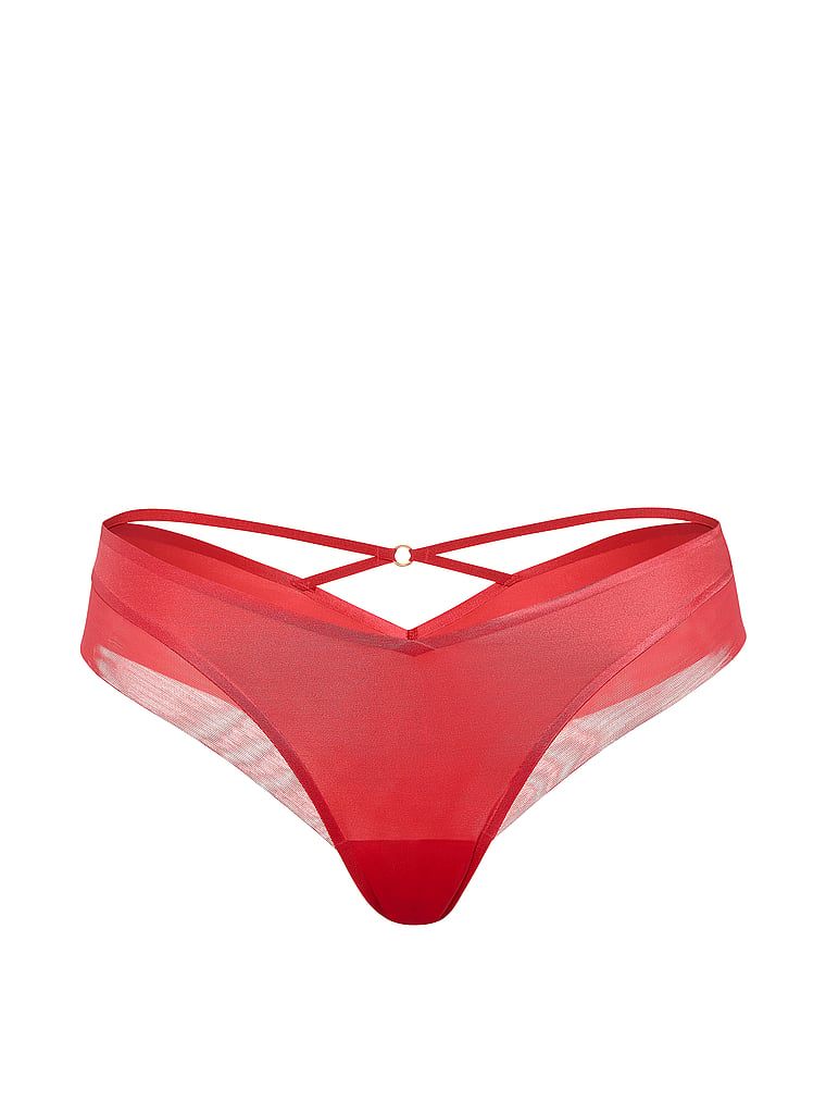 Ramínkové kalhotky na zádech Sheer Reveal Cheeky. Produkt je růžové barvy a pochází z kolekce Very Sexy.
