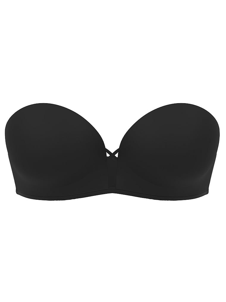 Push-up podprsenka bez ramínek se 2 velikostmi Bombshell augmentace. Produkt je černý a pochází z kolekce Very Sexy.