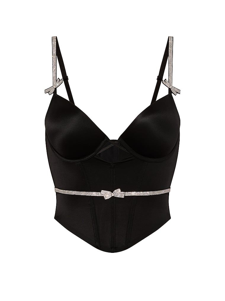 Korzet top s klikem Shine Bow. Produkt je černý a pochází z kolekce Very Sexy.