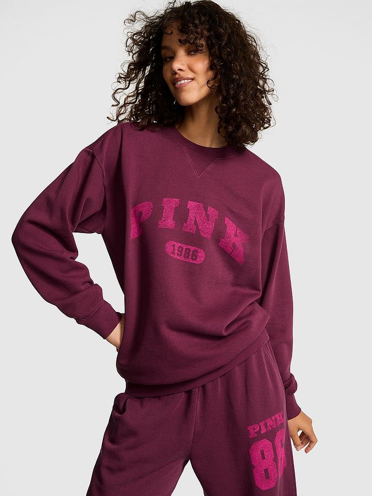 Oversize mikina Ivy Fleece s kulatým výstřihem  
