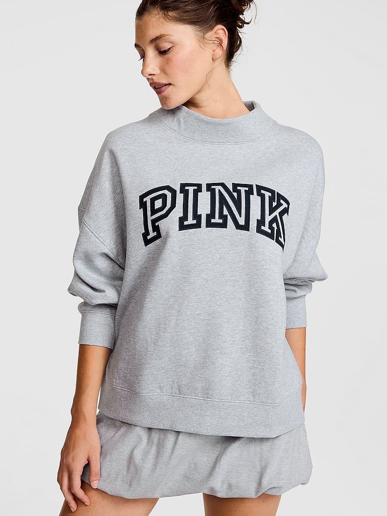 Oversize mikina se stojáčkem Campus Fleece