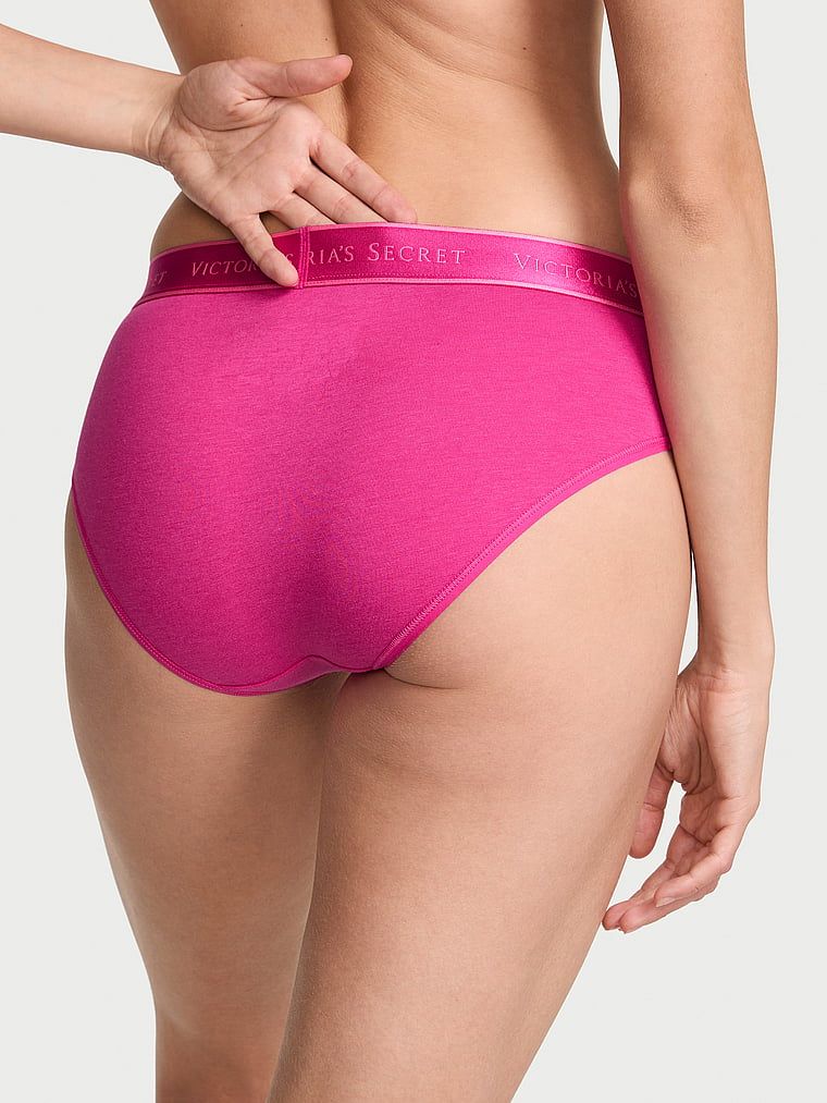 Bavlněné kalhotky s logem Hiphugger v pase. Produkt je růžové barvy a pochází z kolekce Cotton.