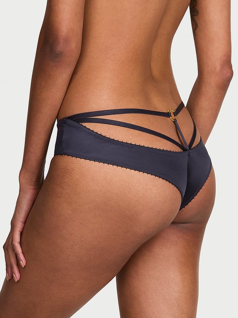 Very Sexy Dámské vyzývavé kalhotky s pásky a kroužkem v zadní části