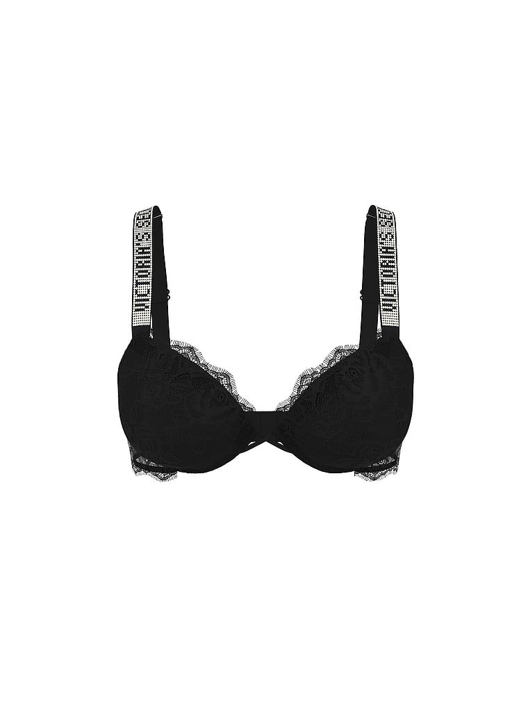 Very Sexy Krajková třpytivá push-up podprsenka Bombshell Add-2-Cups Shine Strap