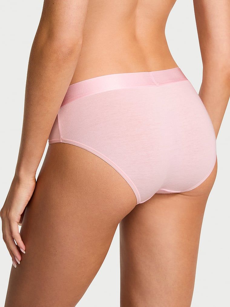 Bavlněné kalhotky s lesklým logem Hiphugger s nášivkou Heart Shine. Produkt je růžové barvy a pochází z kolekce Cotton.