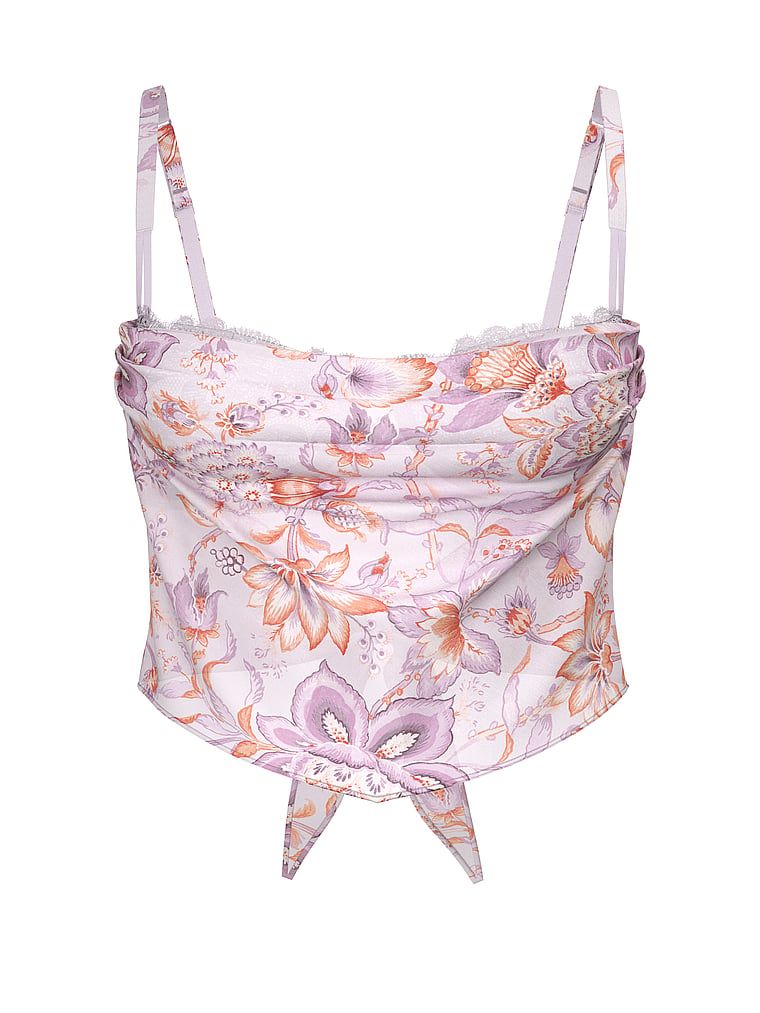 Vintage korzetový top Blossom. Produkt má květinový vzor a pochází z kolekce Victoria's Secret.