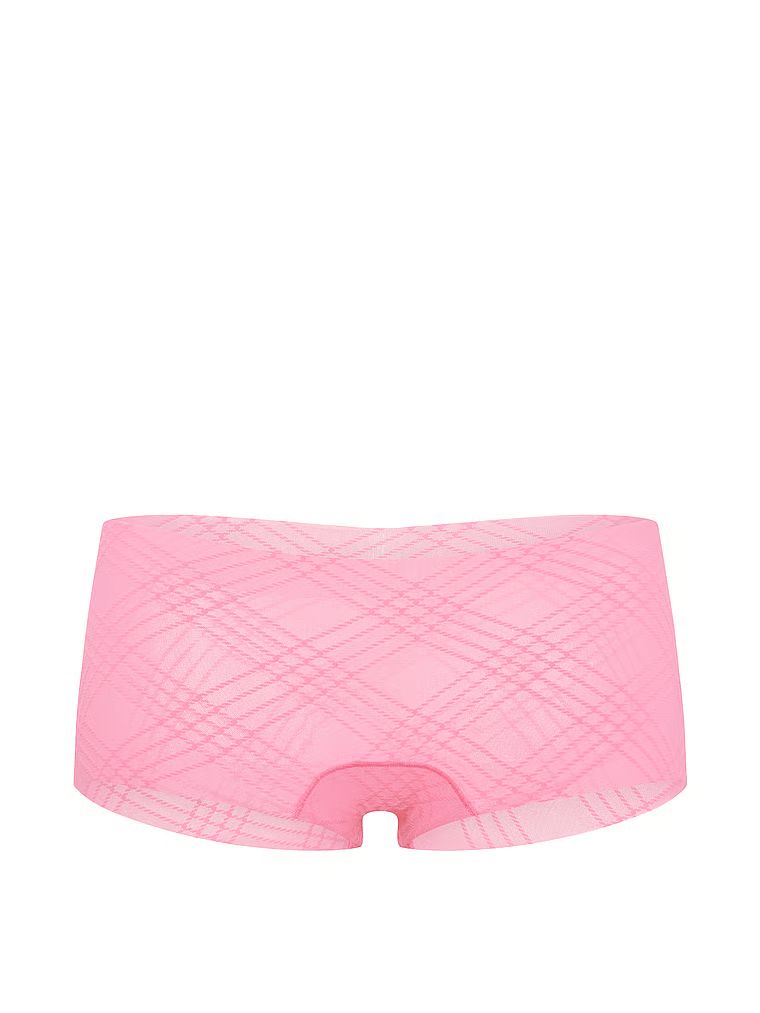 Kostkované síťované kalhotky No-Show kostkované klukaty Boyshorts. Produkt má vzorovanou barvu a pochází z kolekce No-Show.