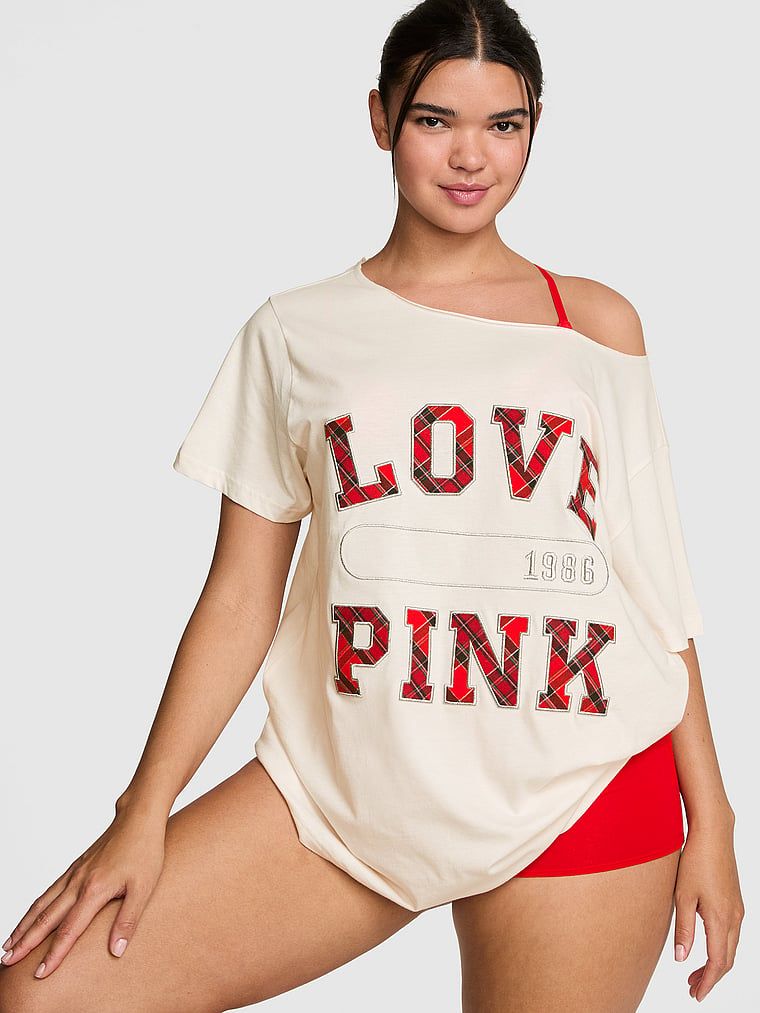 PINK Tričko Campus Cotton s odhalenými rameny
