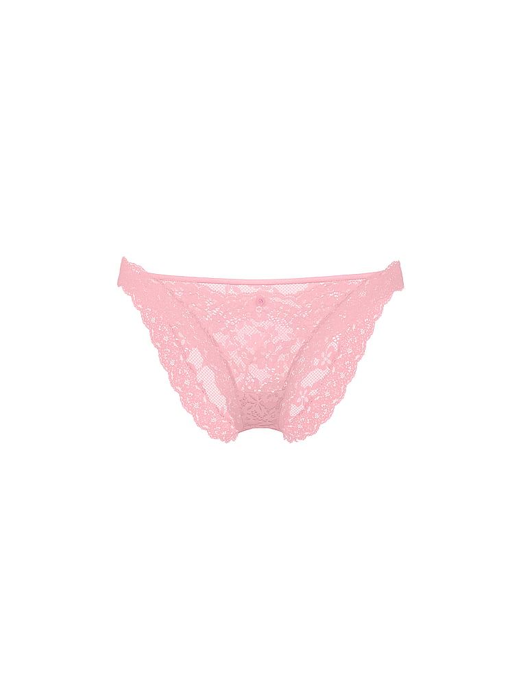 Krajkové bikini kalhotky. Produkt je růžové barvy a pochází z kolekce Dream Angels.