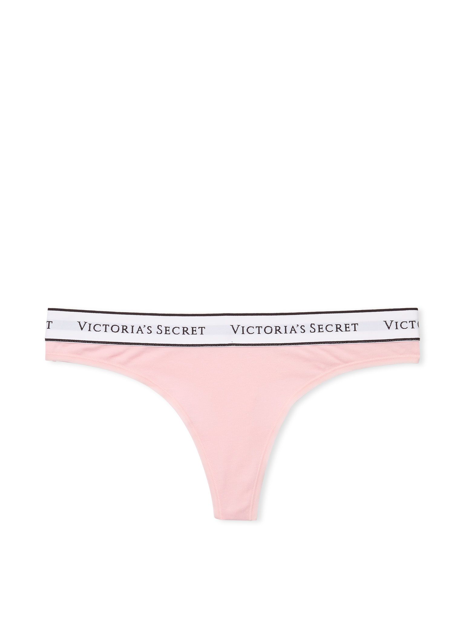 Bavlněná tanga s logem v pase. Produkt je růžový a pochází z kolekce Cotton.