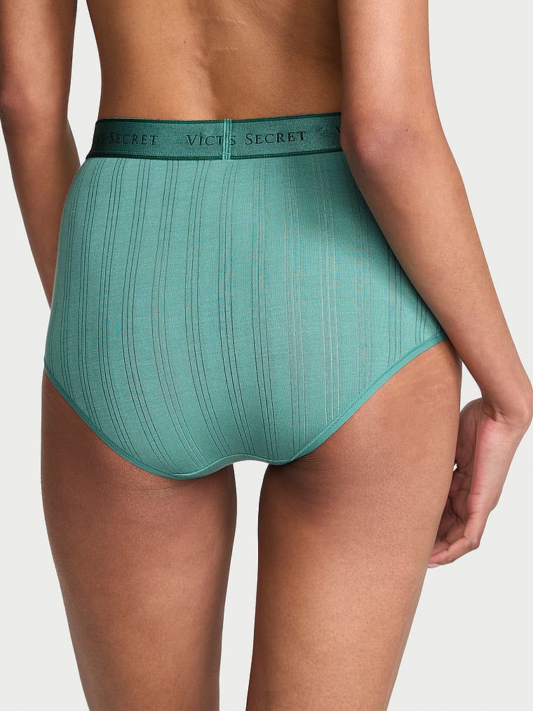 Ultra-jemné logo Brief Modal Briefs. Produkt je zelené barvy a pochází z kolekce Cotton.