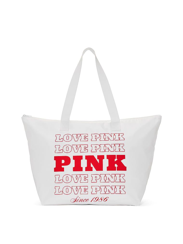 Nylonová tote taška Love PINK
