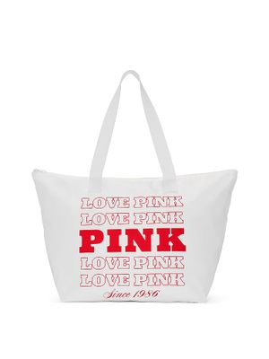 Nylonová tote taška Love PINK