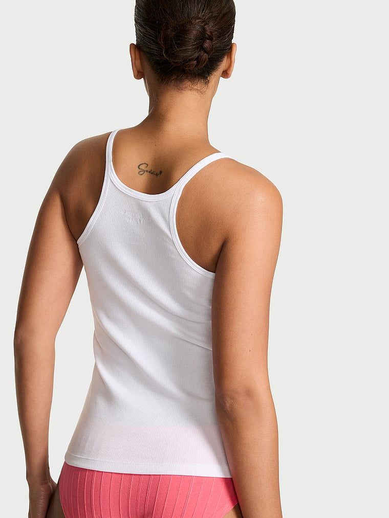 Mix & Match bavlněné noční top. Produkt je bílé barvy a pochází z kolekce Victoria's Secret.