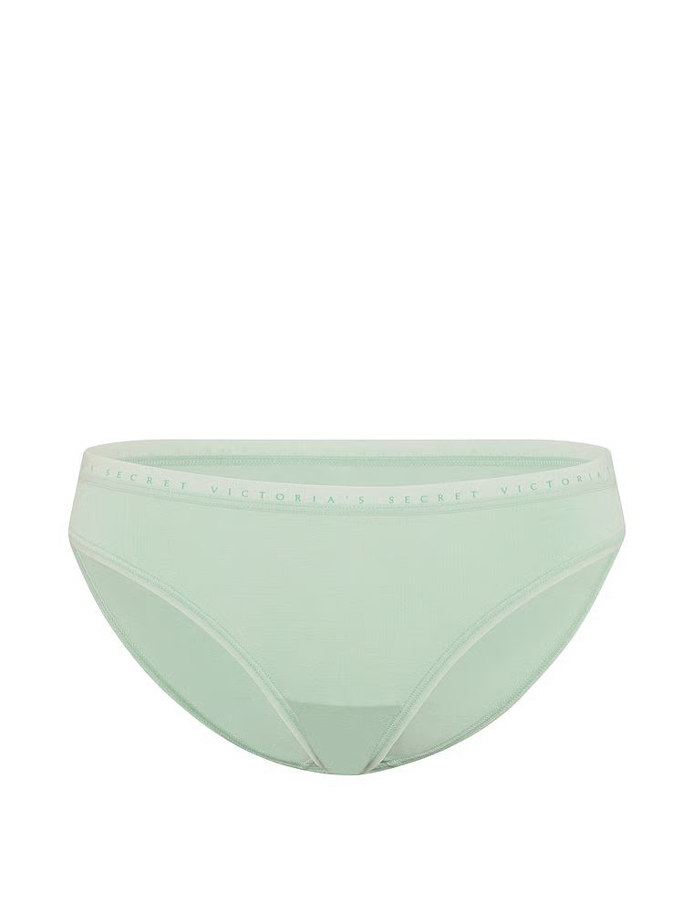 Bavlněné kalhotky v bikinách. Produkt je modré barvy a pochází z kolekce Victoria's Secret.