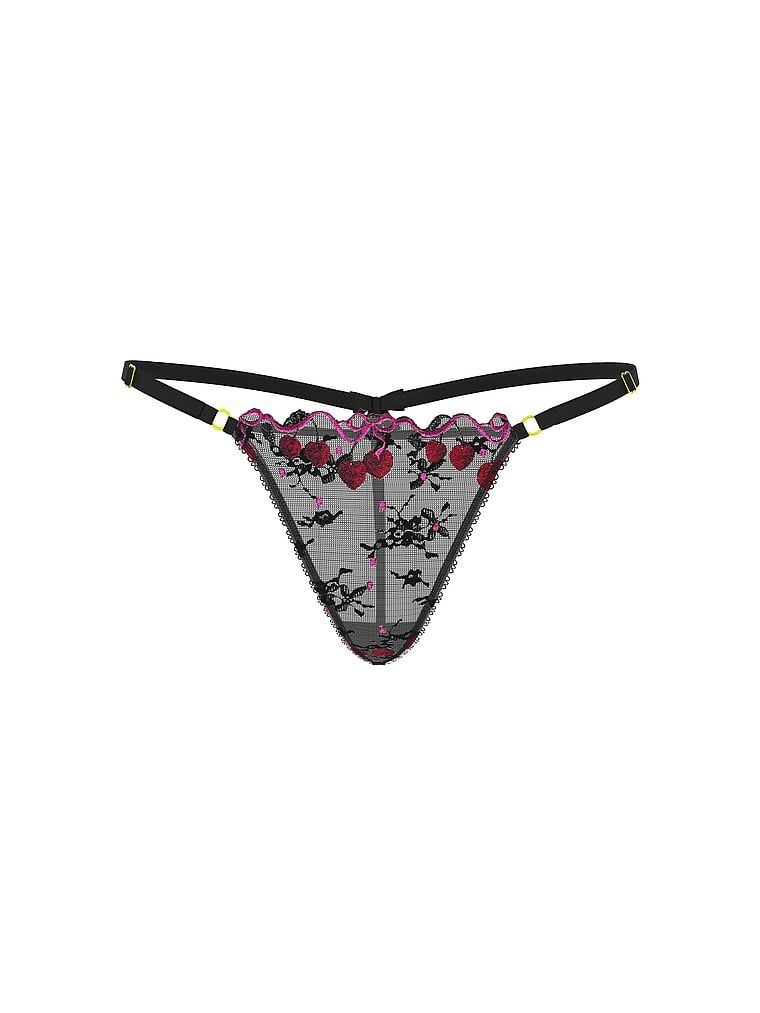Tanga třešňové pop. Produkt je vzorovaný a pochází z kolekce Very Sexy.